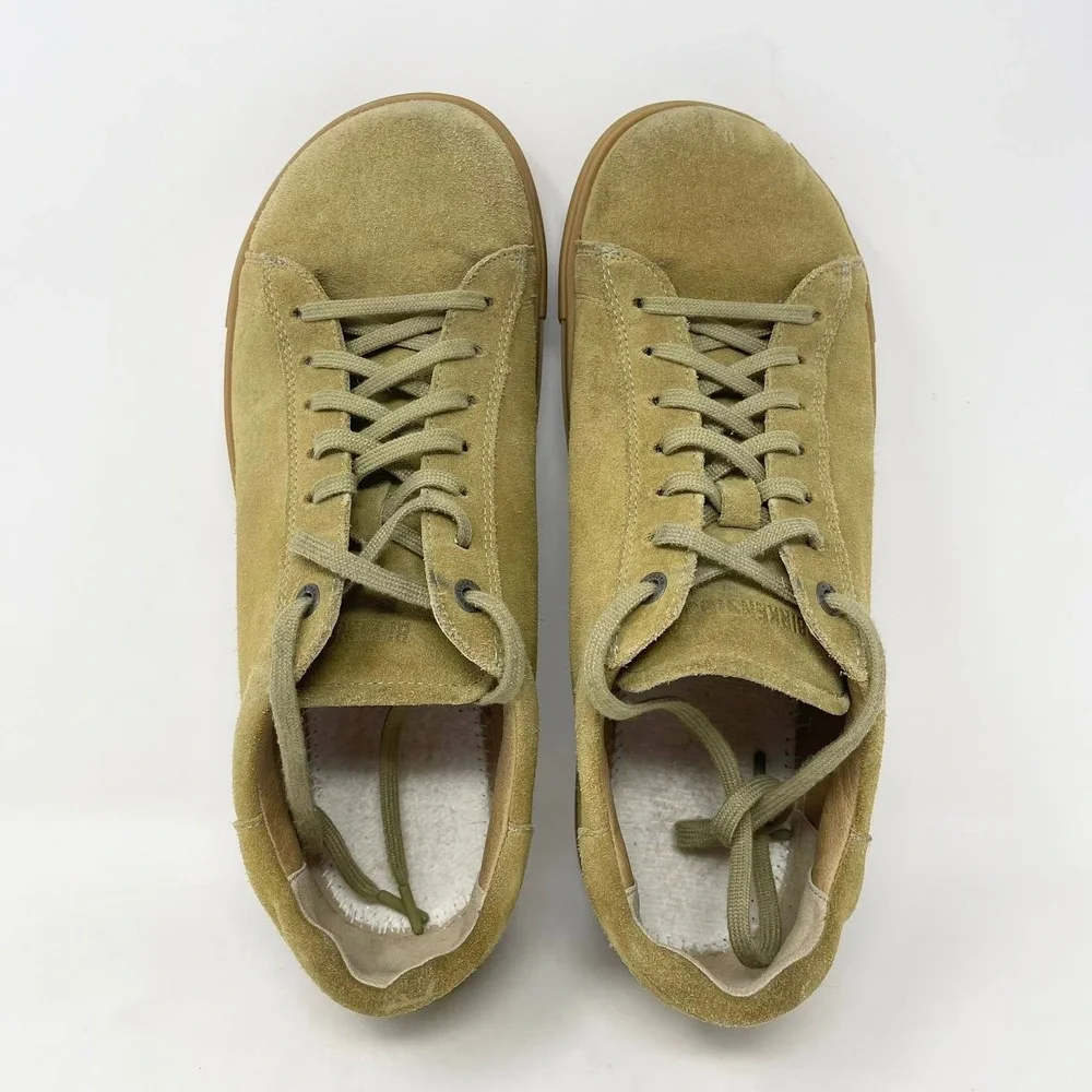 Birkenstock Bend Low Casual‎ Sneakers Mens 43L 10.5 Faded Khaki Suede Footbed